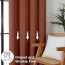 Simplebrand Ava Terracotta Short 36 Inches Blackout Curtain 2 Panels Set, Half Window Rod Pocket Privacy Curtain Tiers for Kitchen, Curtains Blackout for Bathroom Shades, W40 x L36 Inch, Terracotta by TinyTreasures Baby Boutique