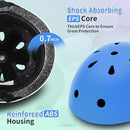 Adjustable Kids Bike Helmet with Knee & Elbow Pads Set, Color Gradient Design for Boys and Girls Aged 3-14+, for Skateboarding, Scooter, Roller & Inline Skating, Longboard by TinyTreasures Baby Boutique
