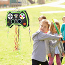 WERNNSAI Foldable Video Game Piñata - Pull String Gaming Birthday Party Supplies Extendable Piñata with Blindfold Bat and Tassels Game On Birthday Party Decoration Folding Piñatas for Classroom Game by TinyTreasures Baby Boutique