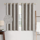 MIULEE 100% Blackout Linen Textured Curtains for Bedroom Solid Thermal Insulated Warm Taupe Grommet Room Darkening Curtains & Drapes Luxury Decor for Living Room Nursery 52 x 45 Inch (2 Panels) by TinyTreasures Baby Boutique