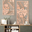 IARTTOP Leaf Wood Tropical Wall Art 15.9X32 Inch Carved Palm Leaves Wall Decor Coastal Monstera Plant Wall Sculptures for Living room Bedroom Set of 3 by CozyNest Decor