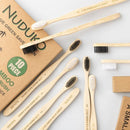 Bamboo Toothbrushes Soft Bristles, Biodegradable Eco-Friendly Toothbrush 10 Pack, BPA Free Charcoal Bamboo Tooth Brush, Organic, Natural, Green and Compostable Tooth Brushes by TinyTreasures Baby Boutique
