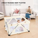 Baby Playpen Foldable, Playard for Babies and Toddlers, Portable Playpen Activity Center with 50 Balls+2 Handles for Travel, Indoor & Outdoor Play Pen with Mesh 50''x50'' by TinyTreasures Baby Boutique