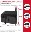 Unicook Offset Smoker Cover 60 Inch, Outdoor Heavy Duty Waterproof Charcoal BBQ Grill Cover, Fade Resistant, Compatible for Brinkmann, Char-Broil, Royal Gourmet and More, Black by GreenHaven Gardens