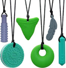 Chewy Necklaces for Sensory Kids, Silicone Chewy Necklaces for Boys and Girls with Autism, ADHD, SPD, Chewing, Oral Motor Therapy Toy by TinyTreasures Baby Boutique