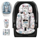 Upgraded Infant Car Seat Insert, 2-in-1 Reversible Baby Car Seat Head Support with 3 Strap Covers, All Seasons Newborn Car Seat Insert and Baby Carseat Cushion for Stroller, Swing, Rocker, Bassinets by TinyTreasures Baby Boutique