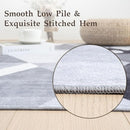 HOMFINE Washable Modern Area Rug - Geometric Style 4x6 Rugs for Living Room, Bedroom, Machine Washable Rug Soft Non Slip Non Shedding Area Rug - Grey, 4'x6' by TinyTreasures Baby Boutique