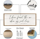 I Have Found The One Whom My Soul Loves Sign Wall Art Decor 32"x12" Modren Master Bedroom Above Bed Wood Framed Song of Solomon 3:4 Large Living Room Bible Verse Wall Hanging (Wood) by CozyNest Decor