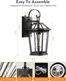 VIANIS Dusk to Dawn Exterior Light Fixture, Waterproof Outdoor Wall Sconce Porch Light for House, 100% Anti-Rust Aluminum Outside House Lights, Farmhouse Coach Lantern for Garage, Front Door 2Pcs by GreenHaven Gardens