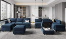 Belffin Storage Ottoman Module for Modular Sectional Sofa Square Seat Cube Velvet Foot Stool Blue by CozyNest Decor