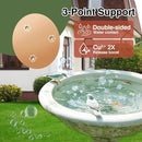 Bird Bath Copper Plate Disk 99.99% Pure Copper Cleaning Disk Stable Triple-Point Support Outdoor Bird Bowl, Pure Copper Bird Bath Purification Tray, Suitable for All Seasons by GreenHaven Gardens
