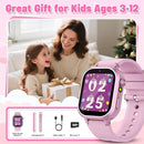 Kids Waterproof Smart Watch Girls Gift Age 3-12 with 39 Game HD Touch Screen Music Player Video Camera Pedometer Alarm Clock Birthday Gift for 6 7 8 9 Year Olds Pink by TinyTreasures Baby Boutique