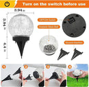 Solar Globe Lights Outdoor Waterproof-Solar Balls-Solar Garden Lights-Orbs for Outside 4 Pack Cracked Glass Ball for Lawn Patio Yard Backyard Decorations by CozyNest Decor