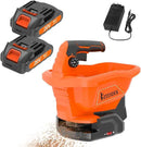 Battery Powered Seed Spreader, Fertilizer Spreader, Lightweight, Spreaders for Lawns, Broadcast Spreader, 8 Seed Settings & 6 Speed Levels, Spreader for Grass Seed, Fertilizer & Ice Melt by GreenHaven Gardens