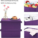 HOONEX Storage Bins with Lids for Organizing, Pack of 2, Storage Boxes with 2 Carry Handles and Sturdy Heavy Cardboard, 16.5" L x 11.8" W x 7.5" H for Shoes, Books, Clothes, Nursery, Dark Purple by TinyTreasures Baby Boutique