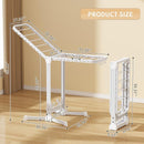 Heavy Duty Clothes Drying Rack Foldable, Aluminum Large Drying Rack Clothing with 2 Height-Adjustable Drying Wings, Laundry Racks for Drying Clothes,Easy to Fold,Indoor Outdoor Use by CozyNest Decor