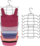 ZEDODIER Tank Top Hanger, 2 Pack Space Saving Bra Hangers, Non-Slip Hanging Sport Bras Holder, Closet Organizers and Storage for Camisoles Tank Tops Bras Ties Swimsuits Strappy Dress, Black by CozyNest Decor