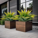 Artificial Agave Plants,Large UV Resistant Fake Agave Planters for Indoor and Outdoor Decorating Tropical Plant Succulents Greenery Indoor Decor (2Pack,22" Yellow) by CozyNest Decor