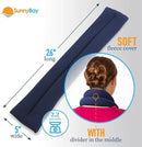 SunnyBay Microwave Heating Pad for Neck and Shoulders, 2.2 lbs 26 inch Long Versatile Microwavable Neck Wrap Warmer or Cool Pack, Hot or Cold Therapy to Relax Sore Muscles (Blue) by CozyNest Decor