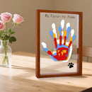 Family Handprint Kit - DIY Baby Handprint and Footprint Keepsake Frame for Newborns & Toddlers, 6 Colors by TinyTreasures Baby Boutique