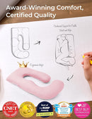 Momcozy Pregnancy Pillows for Sleeping, U Shaped Full Body Maternity Pillow for Side Sleeping - Support for Back, Legs, Belly, HIPS, 57 Inch, Pink by TinyTreasures Baby Boutique