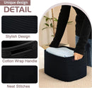 OIAHOMY 4 Pack Storage Baskets for Organizing, Cube Storage Bins for Shelves, Rectangle Storage Baskets With Handles, Woven Baskets for Storage, 12.7''Lx9''Wx7.8''H, Black by TinyTreasures Baby Boutique