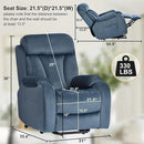 Power Lift Chair Recliners for Elderly, Modern Adult Power Lift Recliner, Velvet Upholstery Electric Lift Chair Recliner with Remote Side Pocket for Living Room(Navy Blue) by CozyNest Decor