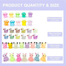 122Pcs Luminous Mini Resin Animal Figurines Glow in The Dark Cute Rabbits Frogs Mushrooms Glitter Ducks 4 Combination Miniature Figurines Set for Office Garden Decoration Aquarium Home Party Decor by GreenHaven Gardens