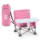 Bright Starts Pop 'N Sit Portable Booster, Indoor/Outdoor Use, Floor Seat with Feeding Tray, Pink, 6 Mos - 3 Yrs by TinyTreasures Baby Boutique