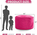 Hobestluk 3FT Bean Bag Chair Giant Bean Bag Chairs for Adults Large Bean Chairs with Removable Cover, Beanbag Chair with Filler, Adult Bean Bag Chairs for Living Room, Bedroom by CozyNest Decor