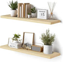 Floating Wall Shelves 2-Pack - 36-Inch Rustic Wooden Shelves for Storage and Décor, Easy Installation for Living Room, Bedroom, and Kitchen by CozyNest Decor