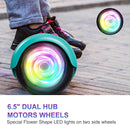 SISIGAD Scooters for Kids Ages 6-12, with Built-in Bluetooth Speaker and 6.5" Colorful Lights Wheels, Safety Certified Self Balancing Scooter Gift for Kids by TinyTreasures Baby Boutique