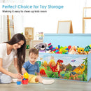 Large Toy Box Chest Organizer with Flip Lid for Kids, Collapsible Oxford Toy Storage Box with Handles for Boys Girls, Sturdy Waterproof Storage Organizer for Bedroom Playroom Nursery, 37.7×12.5×15.7'' by TinyTreasures Baby Boutique