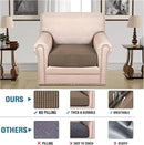 H.VERSAILTEX Super Stretch Individual Seat Cushion Covers Sofa Covers Couch Cushion Covers Slipcover Sets Thick Jacquard Textured Twill Fabric (1 Piece Chair Cushion Cover, Macchiato) by CozyNest Decor