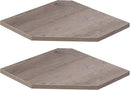 Corner Shelf Wall Mount, Floating Corner Shelves, Set of 2 Corner Wall Shelf Organizer, Rustic Wood Wall Storage Display Shelves for Living Room Bedroom Bathroom Kitchen, Rustic Grey by CozyNest Decor