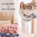 Cozy Faux Fur Throw Blanket for Couch-Warm Fuzzy Throw Blanket, Soft Plush Thick Bubble Blankets for Bedroom and Living Room, Furry Luxury Blanket, 50 x 60, Tie-Dye Brown by CozyNest Decor