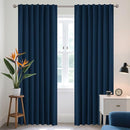 Joydeco 90 Inch Blackout Curtains for Bedroom, Thermal Insulated Black Out Curtains 2 Panels Set, Room Darkening Drapes for Living Room Window Rod Pocket Back Tab (W52 x L90 Inch, Navy Blue) by TinyTreasures Baby Boutique