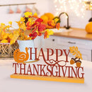 COCHIE Metal Happy Thanksgiving Sign, Fall Leaves Turkey Table Centerpieces Decorations for Home, Office, Shelf, Mantel, Indoor, Traditional Party Supplies Decor (Thanksgiving) by CozyNest Decor