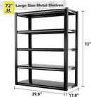 REIBII Garage Shelving Heavy Duty Garage Storage Shelves, Extra Large Adjustable Storage Rack with 5 Tier Metal Shelving Unit, 2500LBS Loads Heavy Duty Shelf, Easy Assembly, 2 Pack by GreenHaven Gardens