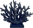 5.8" H Dark Blue Coral Decor - Resin Coral Statue, Nautical Decor for Home, Bedroom, Bathroom, Living Room, Ocean Themed Cabinet Shelf Tabletop Decoration by CozyNest Decor