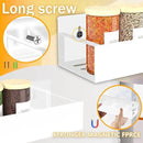 Magnetic Spice Rack Organizer for Fridge Seasoning Organizer for Kitchen Storage With Screw Magnetic Shelf for Oven, RV,Garage,Bathroom (White, 4pack) by CozyNest Decor