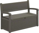 70 Gallon Deck Bench with Storage,Outdoor Storage Box Bench Waterproof&Lockable, Resin Patio Furniture with Armrest for Patio, Porch, Garden,Grey by CozyNest Decor