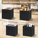 GhvyenntteS Storage Cubes 12 Pack, 11 Inch Cube Storage Bins with Dual Handles, Collapsible Heavy Duty Fabric Bins for Shelves Closet, Baskets for Organizing Clothes Bedding Toys Books (Black) by CozyNest Decor
