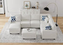 L Lengend Vansen Modular Sectional Sofa U Shaped Couch with Ottoman Modern Reversible Corner Sectional Couch for Living Room (Cream, U Shaped Sofa-3) by CozyNest Decor