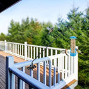 2 Packs Extended Fence Deck Hook Rail Hook Heavy Duty Bird Feeder Hook, 360 Degree Rotary and Length Adjustable Plant Bracket for Bird Feeders Planters Suet Baskets Lanterns Wind Chimes and More by GreenHaven Gardens