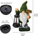 Garden Gnome Statue Solar Light Outdoor Decorations Figurine Welcome Sign with Lantern Sculpture Garden Decor Lawn Patio Yard Porch Outside Housewarming Gifts for Women Mother's Day Grandma by GreenHaven Gardens