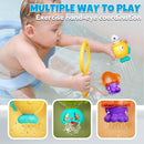 Baby Bath Toys for Kids Ages 1-3, Magnetic Fishing Games with Floating Bathtub Wind-Up Toys & Fishing Net, Fishing Rod Water Pool Toys for Toddlers 1-3 by TinyTreasures Baby Boutique