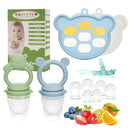 WAJIAYON Baby Breastmilk Popsicle Molds & Babies Fruit Feeder (4 Pack), Infant Food Freezer Tray Storage Containers, Silicone Teething Pacifier Feeder and Teether for Babies,Baby Feeders（Green） by TinyTreasures Baby Boutique