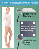 Shatterproof Wall Mirror Full Length for Bedroom, Acrylic Gym Mirrors For Home, Extra Thick: 0.12 inch, 12 x 12 inch x 4 Pcs, Workout Mirrors Safe for Kids, Over The Door, Long Wall Mounted by CozyNest Decor
