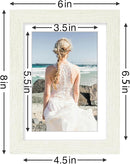Vittanly 5x7 Picture Frames Set of 9, Shatter Resistant Plexiglass, Display 4x6 Pictures with Mat or 5x7 without Mat, Photo Frames for Wall or Tabletop, Engineered Wood, Whitemist by CozyNest Decor